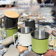 Simple And Portable Stainless Steel Camping Folding Water Cup