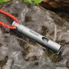 Lightweight Portable Outdoor Pure Titanium Survival Whistle