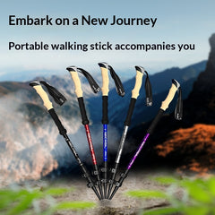 Outdoor Hiking And Telescopic 3-section Trekking Poles Unisex Hiking Poles