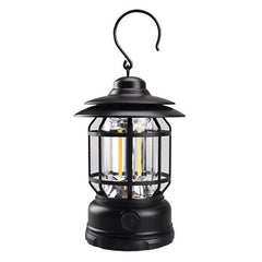 Vintage Outdoor Lantern, Revolving Lantern, Camping Tent Light, Rechargeable Portable Light, Ambient Light