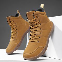 Leather High-top Wide-toe Outdoor Hiking Men's Sports Shoes
