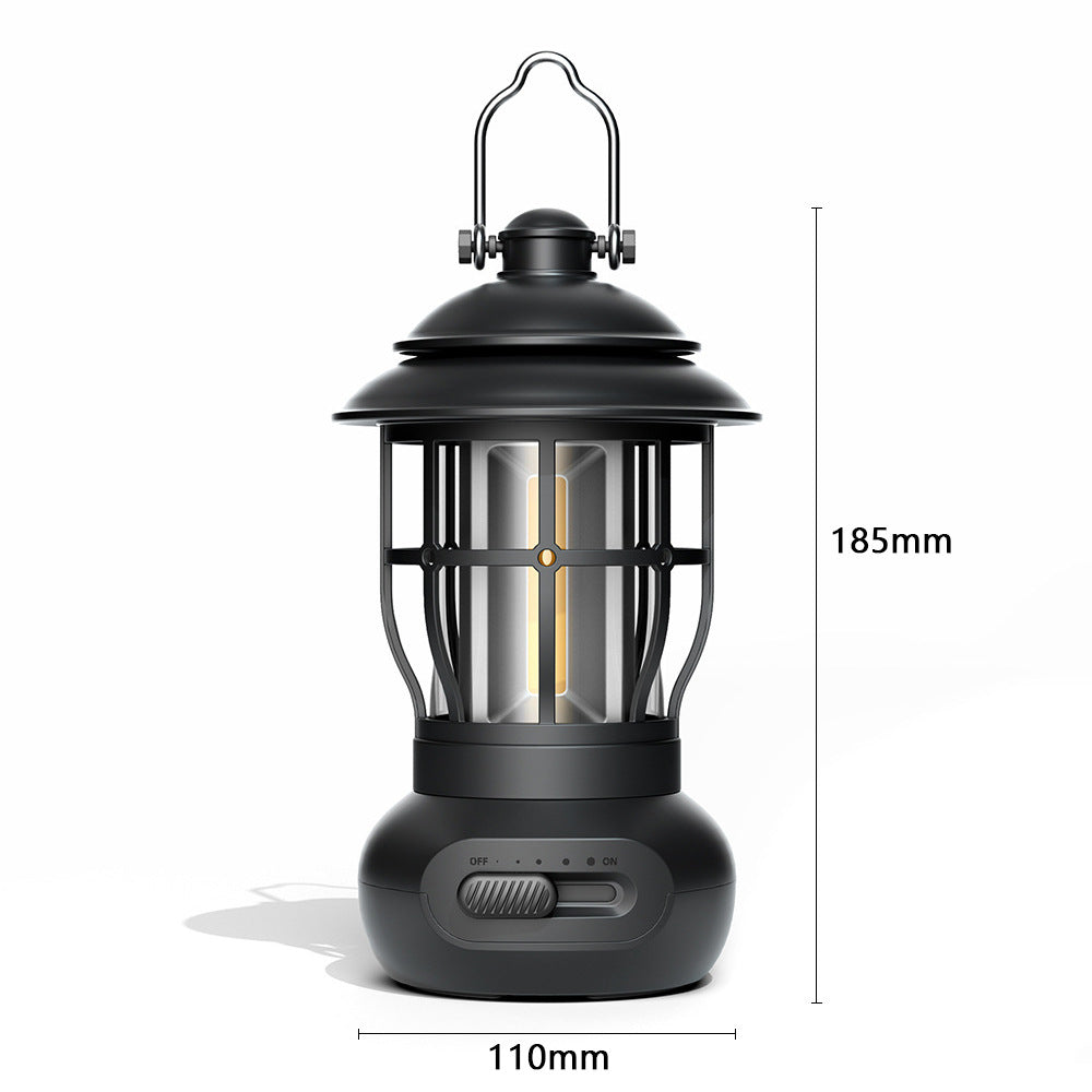 Outdoor Camping Lantern - Vintage Style USB Rechargeable Tent Light, Ambient Mood Lighting For Camping, Gift Idea