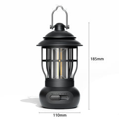 Outdoor Camping Lantern - Vintage Style USB Rechargeable Tent Light, Ambient Mood Lighting For Camping, Gift Idea