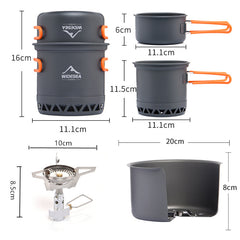 Widesea Outdoor Cookware Set Heat-Collecting Energy-Boosting Camping Cooking Gear