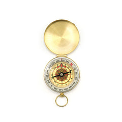 Brass Compass G50 Pocket Watch Vintage Flip Compass Outdoor Mountaineering Multifunctional Lidded Luminous