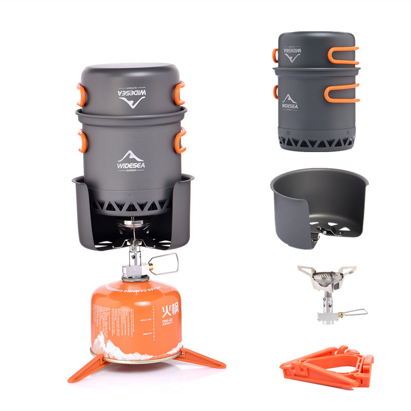 Widesea Outdoor Cookware Set Heat-Collecting Energy-Boosting Camping Cooking Gear