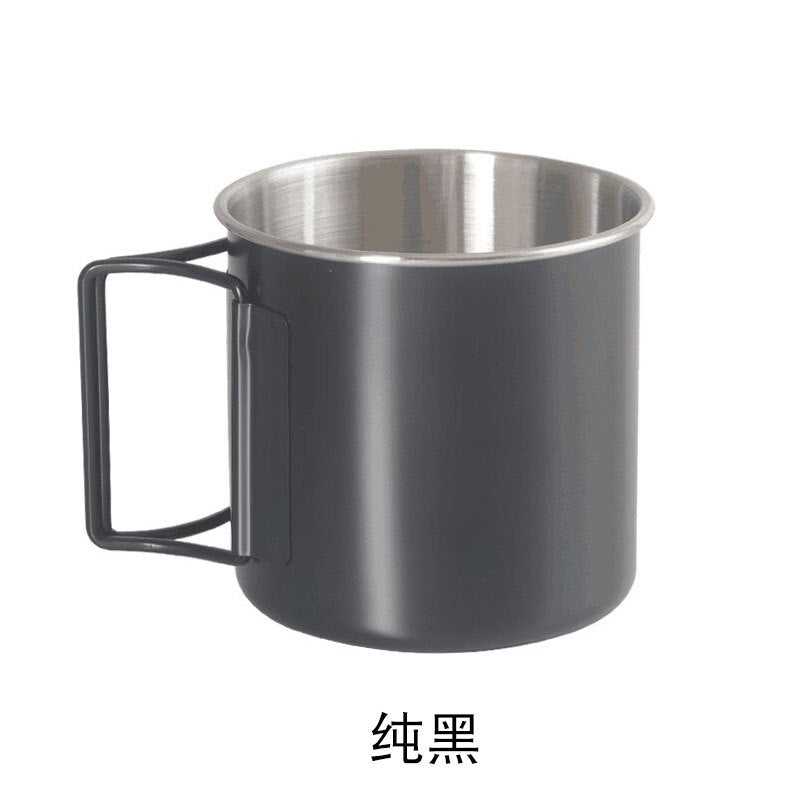 Simple And Portable Stainless Steel Camping Folding Water Cup
